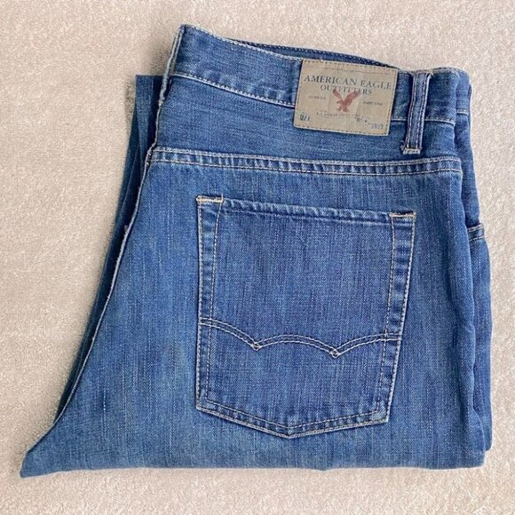 Vintage American Eagle Outfitters Med Wash Distressed Boot Cut 34 - Picture 14 of 14
